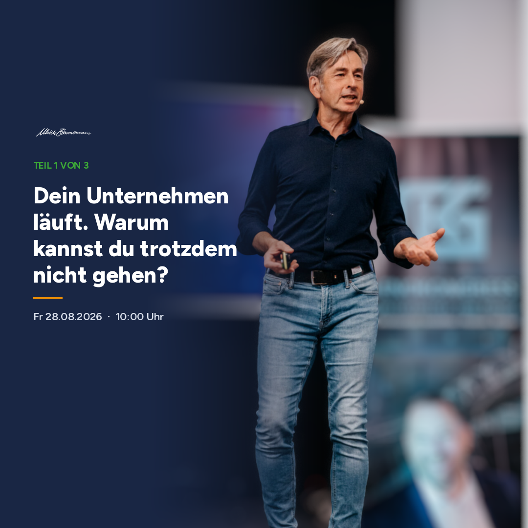 Teil 1 von 3: Dein Unternehmen läuft. Warum kannst du trotzdem nicht einfach gehen?